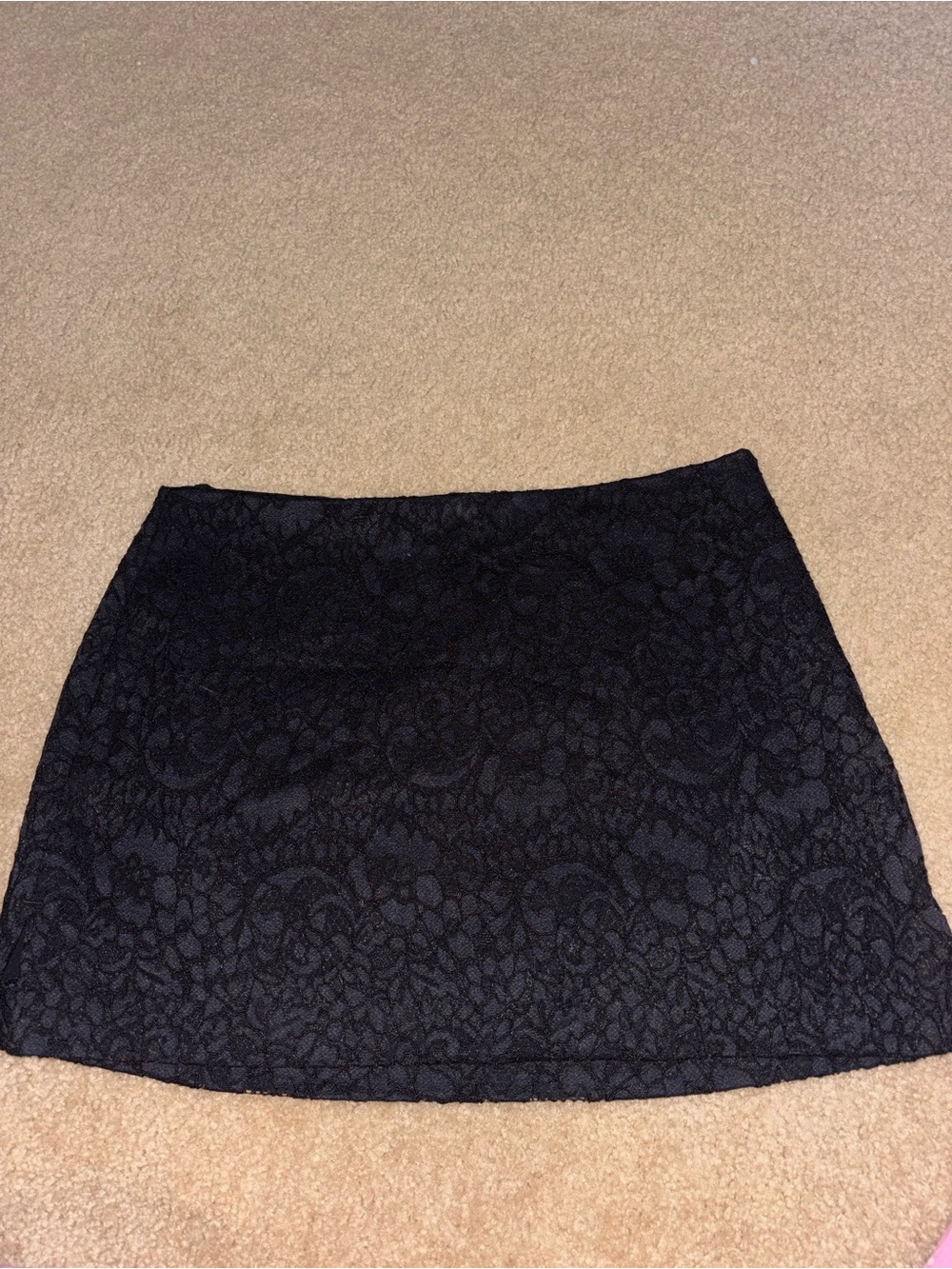 Express Black Lace Mini Skirt